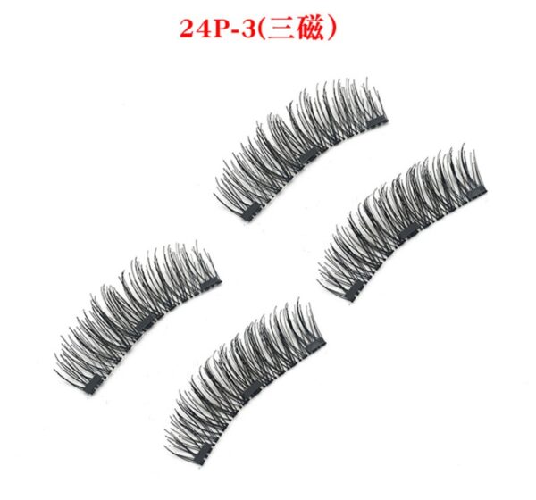 3D double magnet false eyelashes 24P double magnet false Mascara free magnetic false eyelash double magnet eyelashes - Image 5