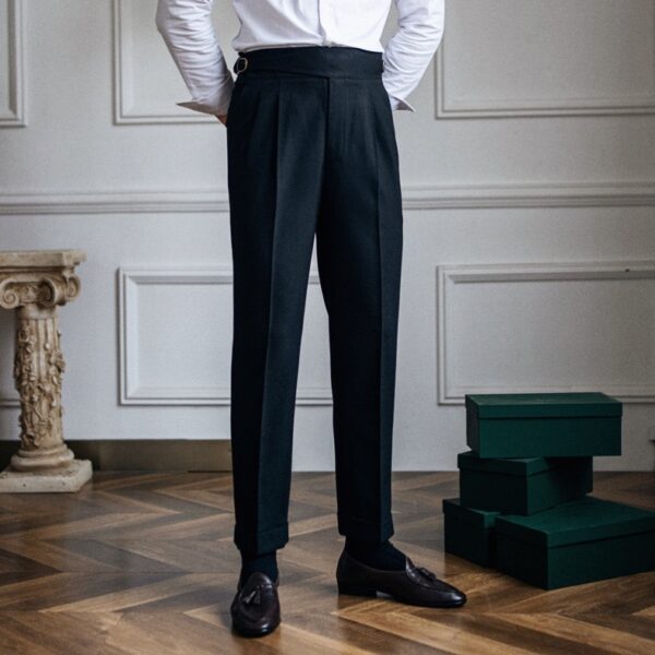 High Waist Straight Long Pants British Men's Casual All-matching Suit Pants - Image 2