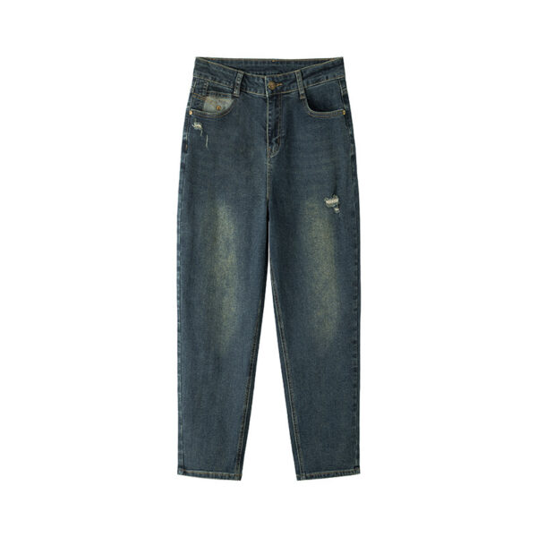 Water Washed Hole Harem Jeans Women - Image 5