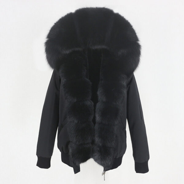 New Parka Thick Raccoon Fur Liner Detachable Jacket - Image 2