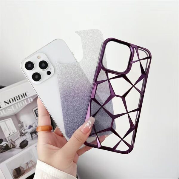 Gradient Electroplating Water Cube Phone Case - Image 6