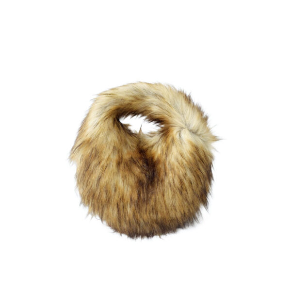 Artificial Raccoon Fur Ball Bag Plush Unique Punk Style Y2g - Image 2