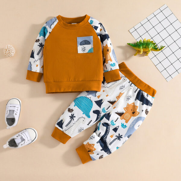 Cute Animal Cartoon Autumn Long-sleeved Suit - Image 6