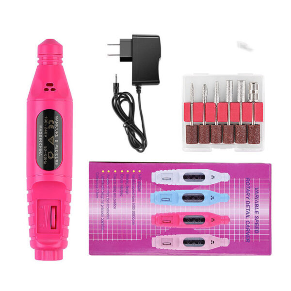 Nail Pen Polisher USB Cable Portable Manicure Sharpener Nail Tools - Image 7