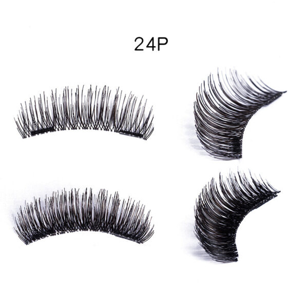 3D double magnet false eyelashes 24P double magnet false Mascara free magnetic false eyelash double magnet eyelashes - Image 6