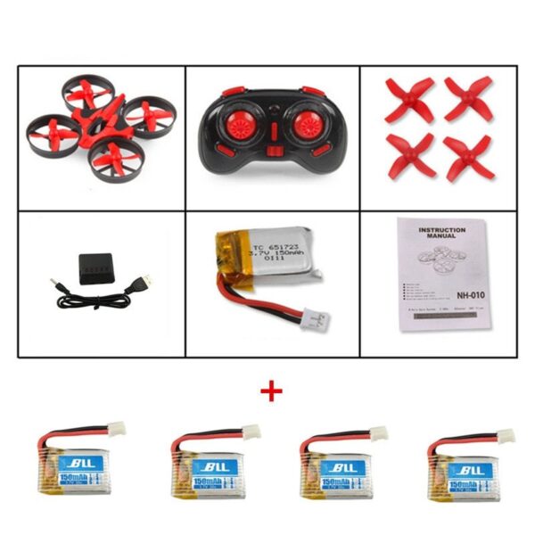 Remote control mini quadcopter with protective ring remote control drone anti-fall remote control aircraft children's toy - Image 2