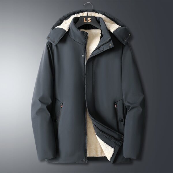 Winter Lambskin Warm Thickened Men's Cotton Clothes - Image 8