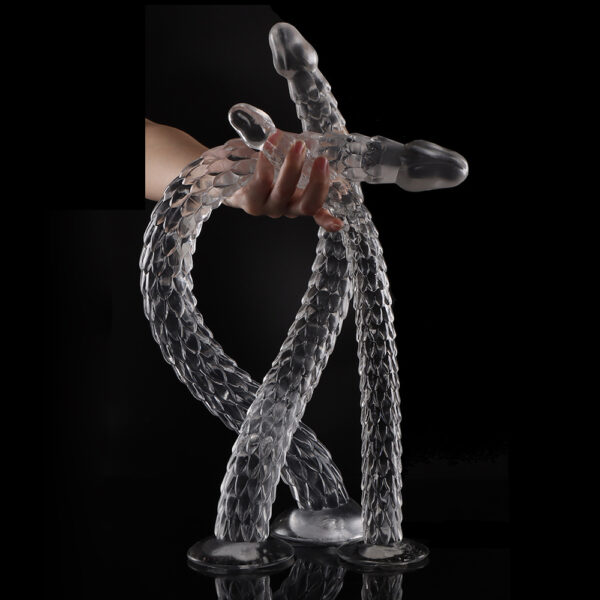 Deep Transparent Dragon Whip Women's Masturbation Device - Image 4