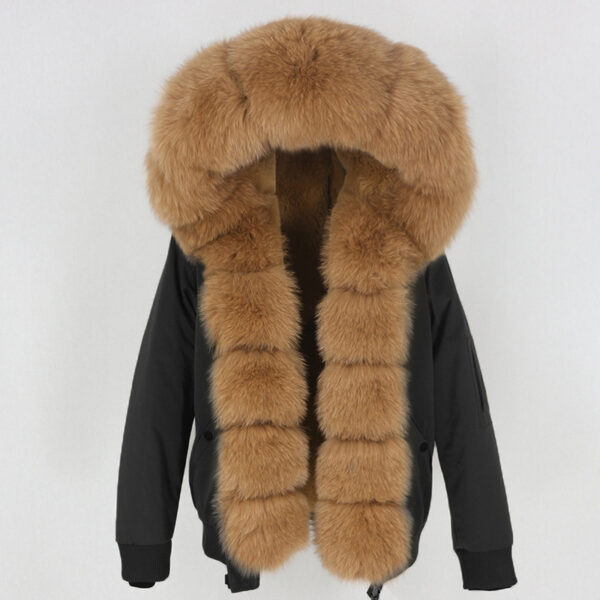 New Parka Thick Raccoon Fur Liner Detachable Jacket - Image 6