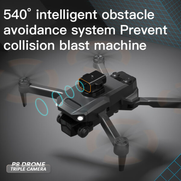 P8 Pro HD Aerial Photography Five Lens Obstacle Avoidance Drone Automatic Return GPS Quadcopter RC Airplane   Optical Flow Electric Control - Image 3