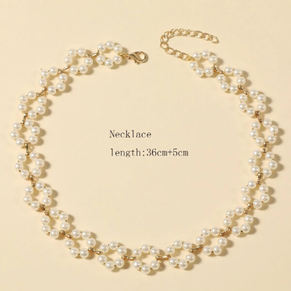 Ins Pearl Flowers Necklace Women's Clavicle Chain Jewelry Accessories - Image 5