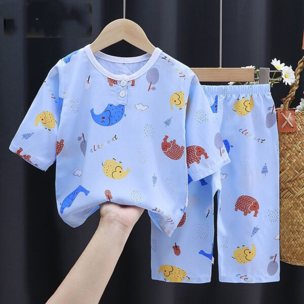 Summer Clothes Cotton Silk Air-conditioning Clothes Baby Clothes - Image 4