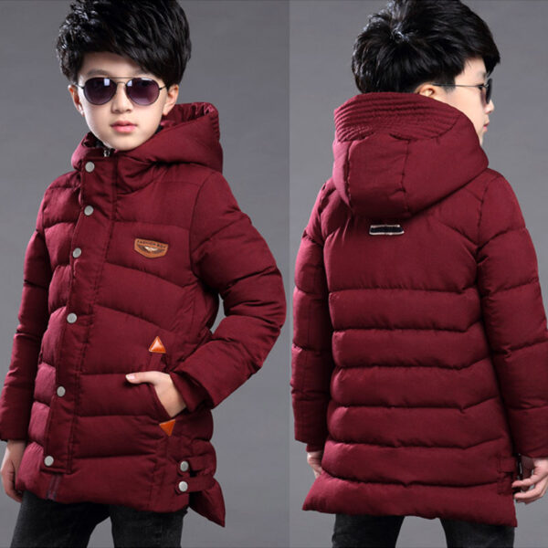 Boy's hooded padded padded jacket - Image 3