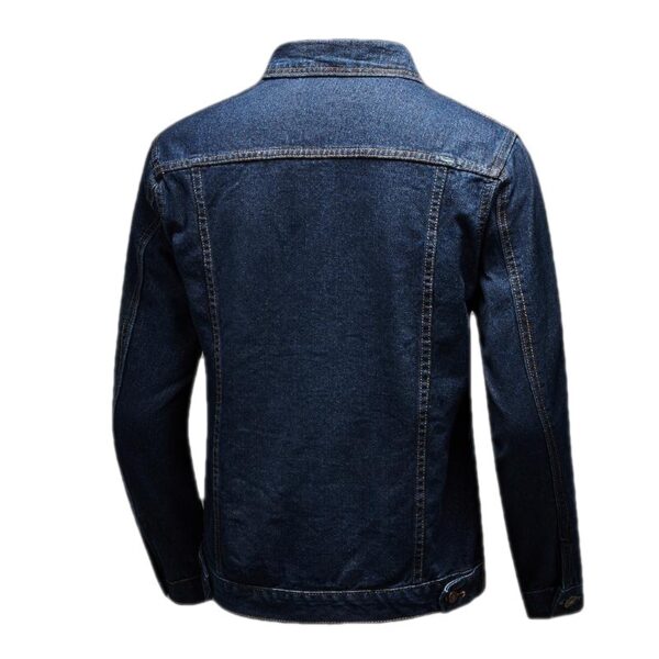 Blue Vintage Denim Jacket Men's Casual - Image 2