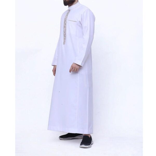 Arab Men's Robe European And American Muslim Printed Clothing - Image 2