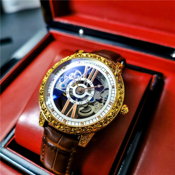 Men's High-end Handsome Hollow Tourbillon Automatic Mechanical Watch - Image 5