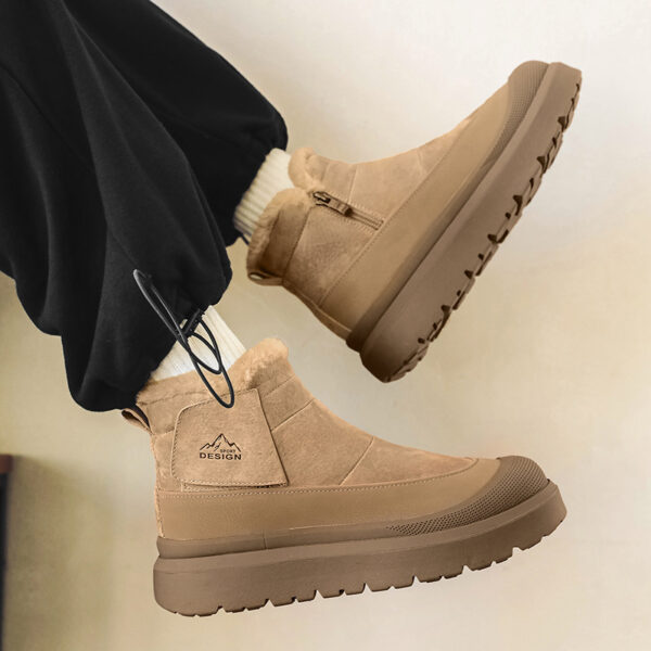 Fleece-lined Thick Casual All-Match Platform Non-slip Snow Boots Trendy Shoes - Image 2