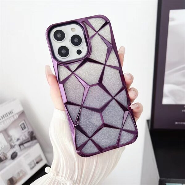 Gradient Electroplating Water Cube Phone Case - Image 2