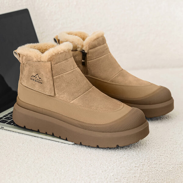 Fleece-lined Thick Casual All-Match Platform Non-slip Snow Boots Trendy Shoes - Image 6