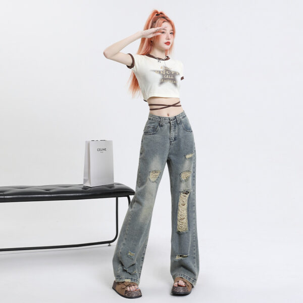 Women's Fashion Straight Wide Leg Long Pants - Image 3