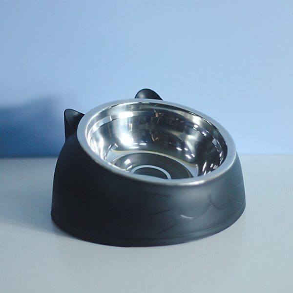 Stainless Steel Dog Bowl Double Bowl Cervical Protection Oblique Mouth Hot Pet Food Basin Supplies - Image 5