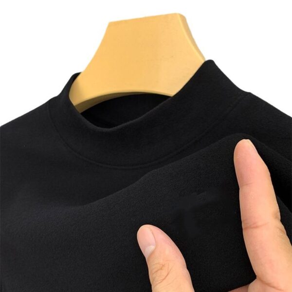 Double-sided Dralon Bottoming Men's Half-high Collar Long-sleeved T-shirt - Image 7