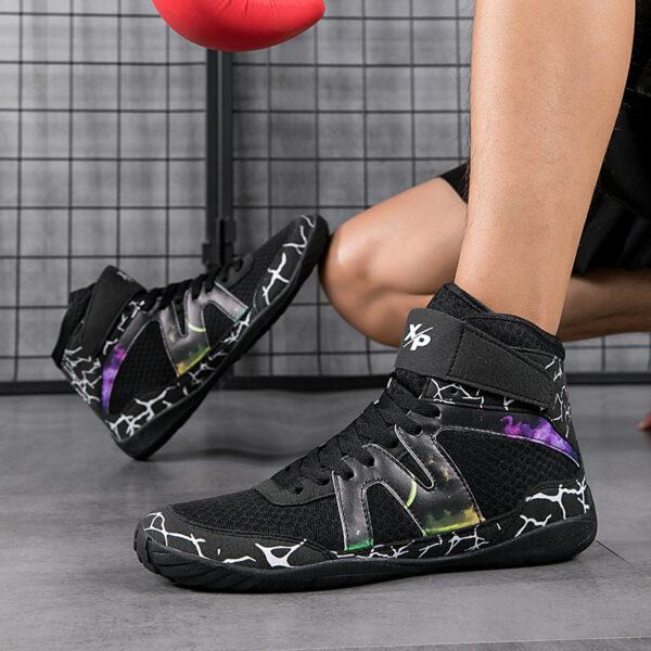 Professional Boxing Shoe High-top Fitness Training Shoes - Image 4