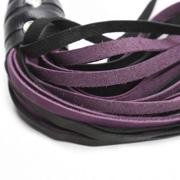 Leather Purple And Black Tassel Whip Toy - Image 5