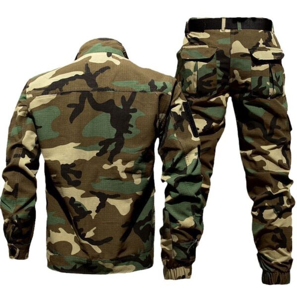 Camouflage Clothing Men's Autumn And Winter Suit Tear-resistant Fitness Shirt Labor Overalls - Image 4