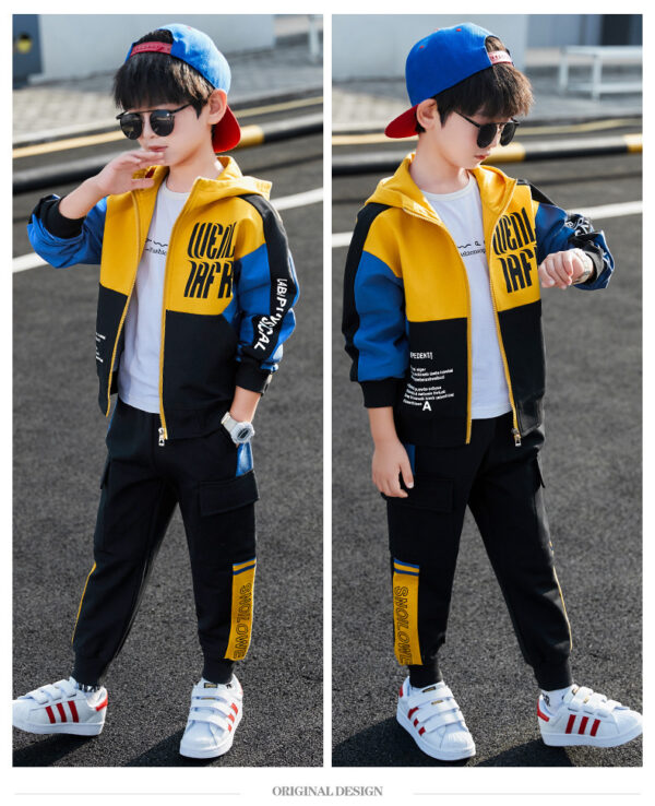 Boys Spring Clothing Sports Jacket Trousers Suit - Image 5