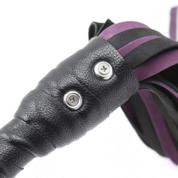 Leather Purple And Black Tassel Whip Toy - Image 6