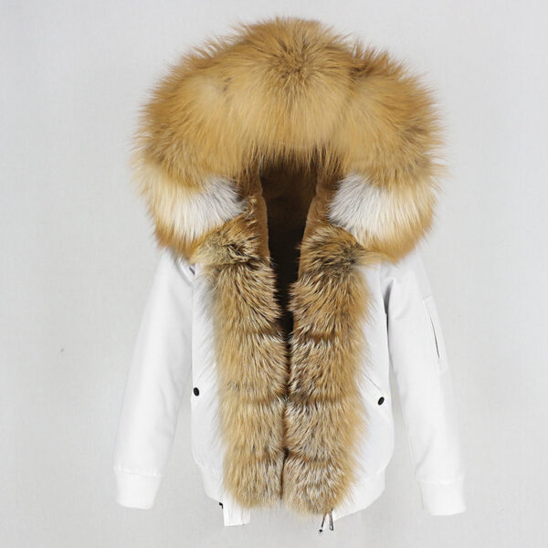 New Parka Thick Raccoon Fur Liner Detachable Jacket - Image 8