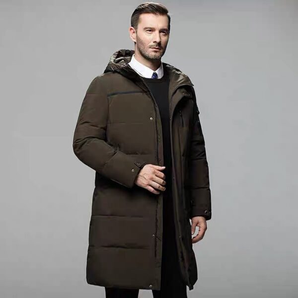 New Down Jacket Men's Mid-length Winter Thick Coat - Image 3