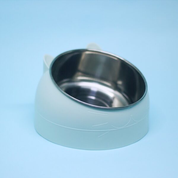 Stainless Steel Dog Bowl Double Bowl Cervical Protection Oblique Mouth Hot Pet Food Basin Supplies - Image 10