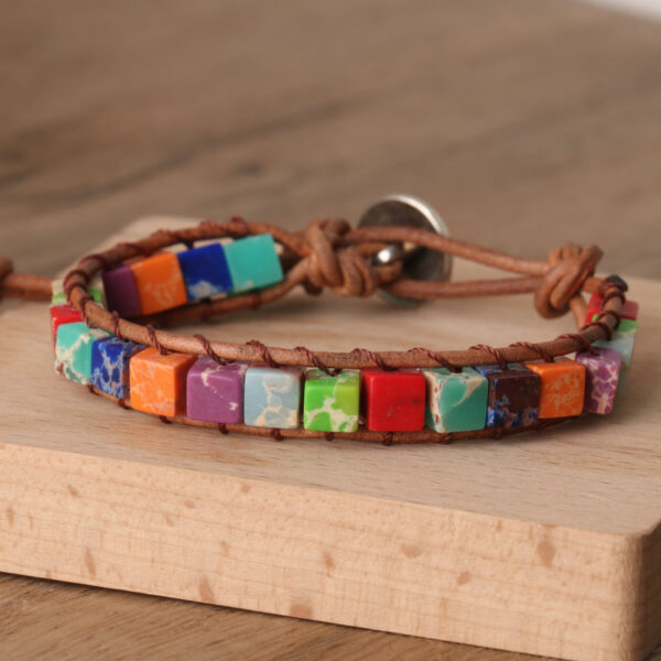 Square Emperor Stone Woven Bracelet - Image 2