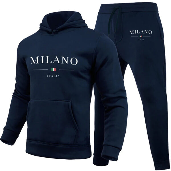 Men's Hoodie Suit Milan Printed Sweatshirt - Image 9