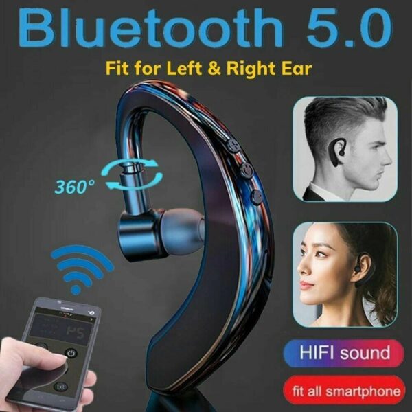 Bluetooth 5.0 Earpiece Driving Trucker Wireless Headset Earbuds Noise Cancelling - Image 3