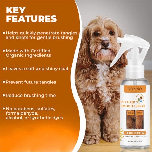 Pet-specific Anti-static Anti-knotting Soft Odor Removing Hair Fluffy