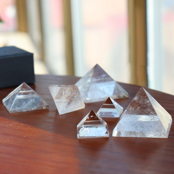 Home Natural White Crystal Pyramid Ornament - Image 4