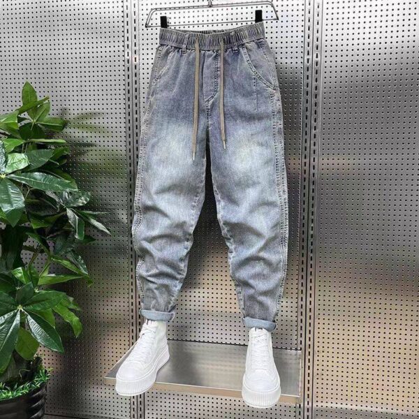 Summer Retro Washed Jeans For Men - Image 4