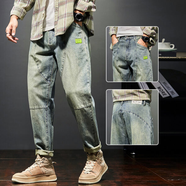 Men's Fashion Casual Workwear Straight Jeans - Image 5