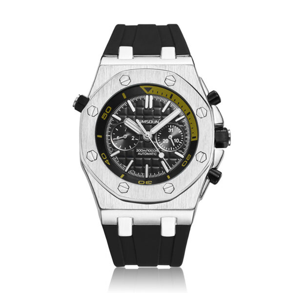 Watch Men's Fashion Silicone Waterproof Automatic Mechanical Watch Sports - Image 9