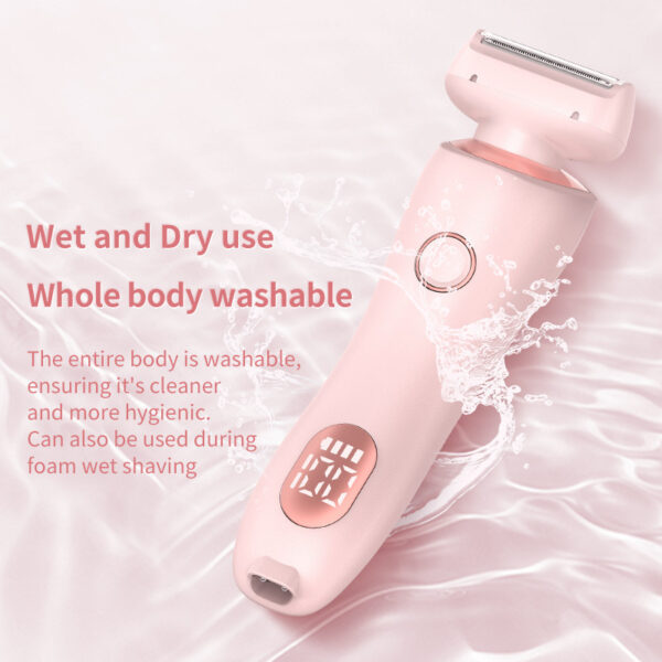 2 In 1 Hair Removal Epilator USB Rechargeable Trimmer Women Body Razor Face Leg Armpit Bikini Hand Pubic Shaver Hair Remover - Image 5