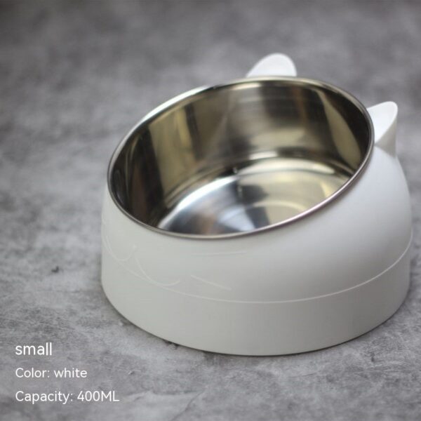 Stainless Steel Dog Bowl Double Bowl Cervical Protection Oblique Mouth Hot Pet Food Basin Supplies - Image 4