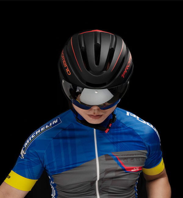 Riding Helmet With Front Lighting And Rear Warning Light - Image 7