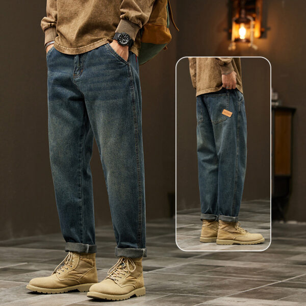 Men's Fashion Casual Workwear Straight Jeans - Image 7