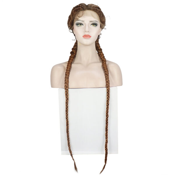 Front Lace Two Braids Wig Headband - Image 6