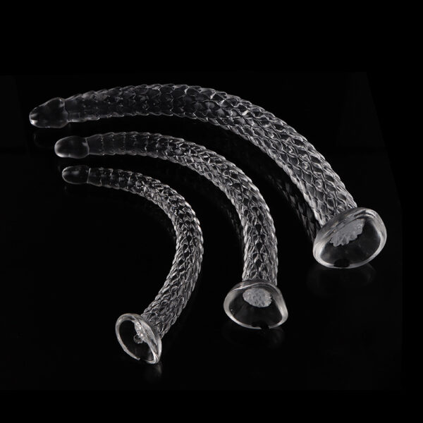 Deep Transparent Dragon Whip Women's Masturbation Device