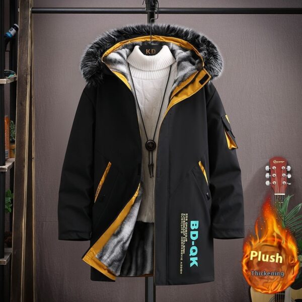 Hooded Fleece Jacket Men's Casual Jacket - Image 4