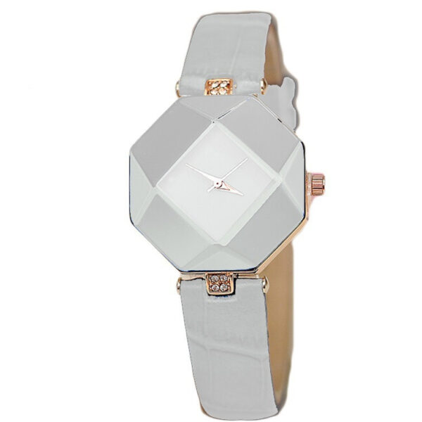 New Style Watch Girl Student Belt Prismatic Glass Simple Fashion Small Dial Quartz Watch - Image 5